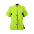 Kng XL Women's Active Lime Green and Slate Chef Shirt 2127LMSLXL